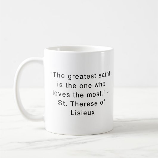 St. Therese von Lisieux Kaffeetasse (Links)