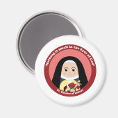 St. Thérèse von Lisieux Magnet (Vorderseite/Rückseite)
