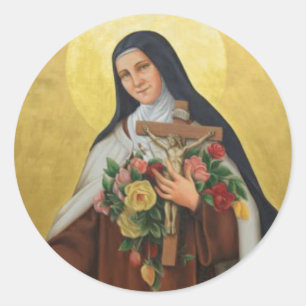 St. Therese von Lisieux mit Runder Aufkleber