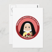St. Thérèse von Lisieux Postkarte (Vorne/Hinten)