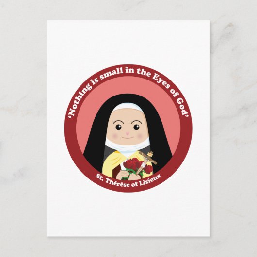 St. Thérèse von Lisieux Postkarte (Vorderseite)