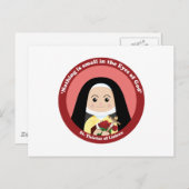 St. Thérèse von Lisieux Postkarte (Vorne/Hinten)
