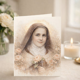 St. Thérèse von Lisieux Rosen Schriftstelle Karte