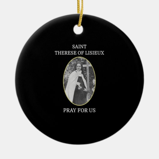 St. Therese von Lisieux T - Shirt Saint Little Blu Keramik Ornament (Vorne)