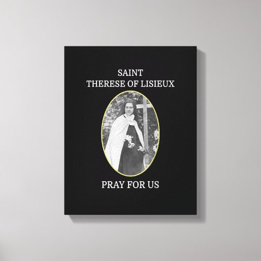 St. Therese von Lisieux T - Shirt Saint Little Blu Leinwanddruck (Vorderseite)