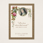 St. Therese Wedding Floral Holy Card (Vorderseite)