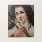St. Therese wenig Blume mit Kruzifix Puzzle (Vertikal)