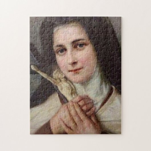 St. Therese wenig Blume mit Kruzifix Puzzle (Vertikal)
