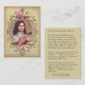 St. Therese wenig Blumenovena-heilige Karte (Vorne/Hinten)