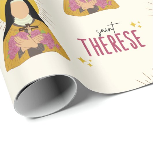 St. Therese Wrapping Paper Geschenkpapier (Rolleneckpunkt)