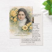 St. Therese Yellow Floral Funeral Prayer Memorial  (Schreibtisch)