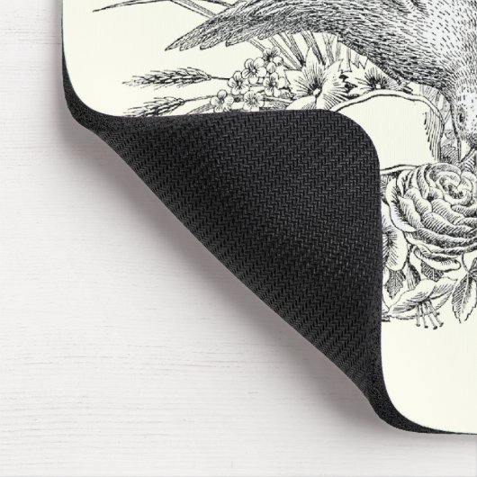 St. Therese Zitat mit Dove und Black & White Rose Mousepad (Ecke)