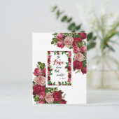 St. Therese Zitat Rosa Rosen Postkarte (Stehend Vorderseite)