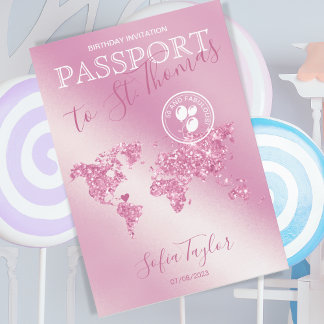 St. Thomas 50 und Fabulous Birthday Passport Karte