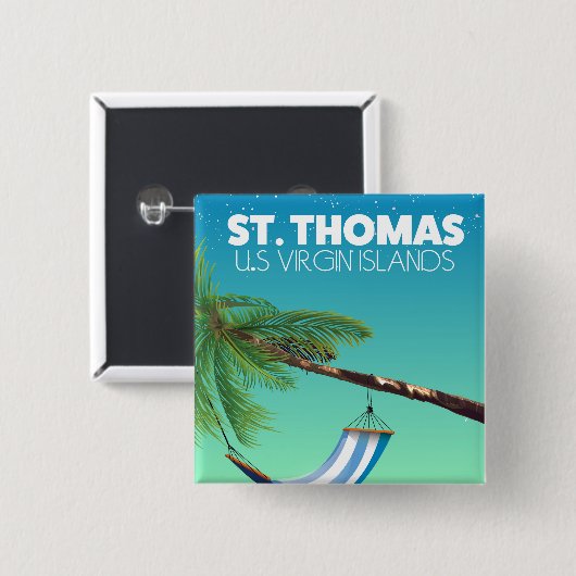 St. Thomas Amerikanische Jungferninseln. Button (Vorne & Hinten)