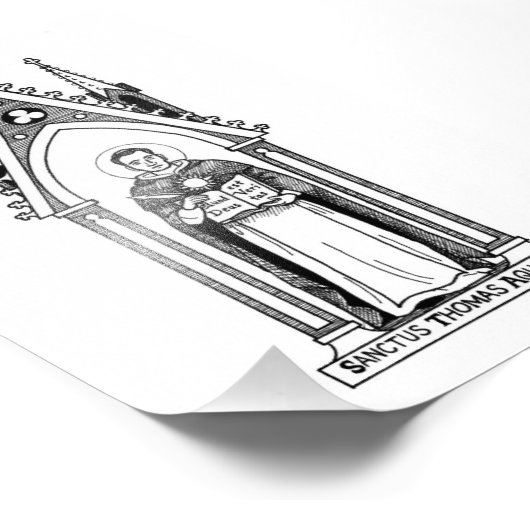 St. Thomas Aquinas, 4"x6" Foto Print (Ecke)