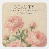 St. Thomas Aquinas Beauty Quote Rectangle Sticker (Vorderseite)