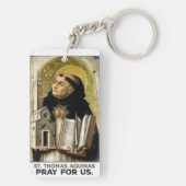 St. Thomas Aquinas Beten für uns Schlüsselanhänger (Rückseite)