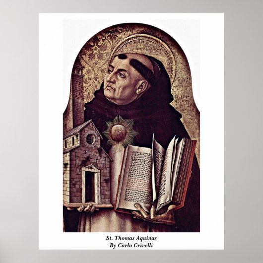 St. Thomas Aquinas By Carlo Crivelli Poster (Vorne)