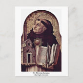 St. Thomas Aquinas By Carlo Crivelli Postkarte (Vorderseite)