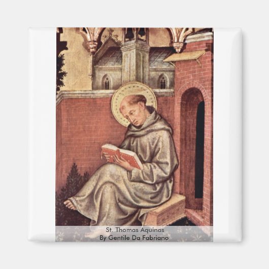 St. Thomas Aquinas By Gentile Da Fabriano Magnet (Vorne)