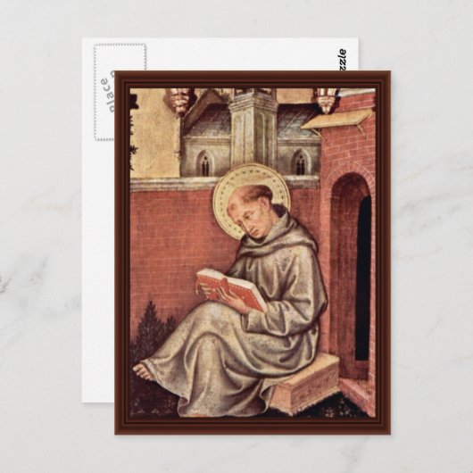 St. Thomas Aquinas By Gentile Da Fabriano Postkarte (Vorne/Hinten)