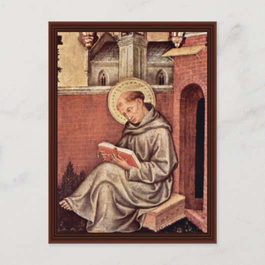 St. Thomas Aquinas By Gentile Da Fabriano Postkarte (Vorderseite)