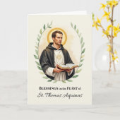 St. Thomas Aquinas Festtag Segnungen Karte (Gelbe Blume)