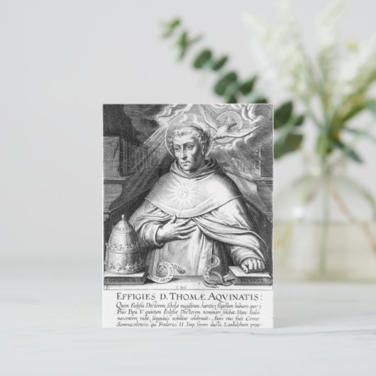 St. Thomas Aquinas Postkarte (Stehend Vorderseite)