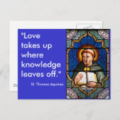 St. Thomas Aquinas Postkarte (Vorne/Hinten)