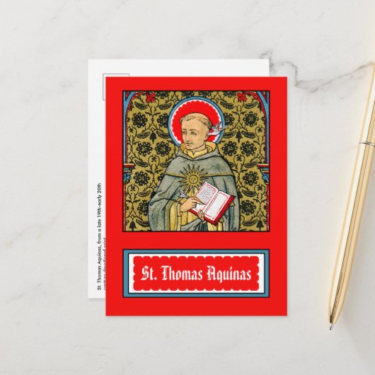 St. Thomas Aquinas (VVP 002) Postkarte (Vorderseite/Rückseite Beispiel)