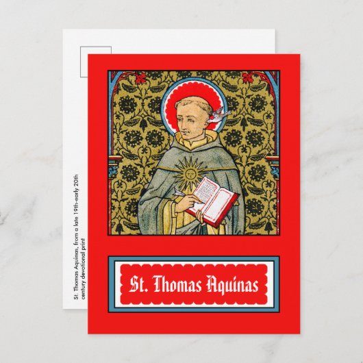 St. Thomas Aquinas (VVP 002) Postkarte (Vorne/Hinten)