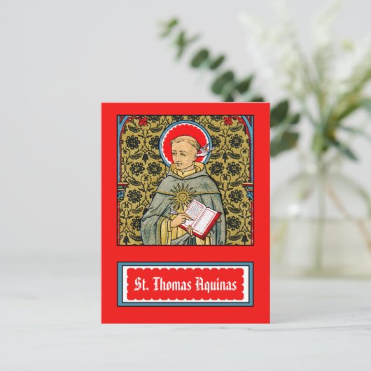 St. Thomas Aquinas (VVP 002) Postkarte (Stehend Vorderseite)