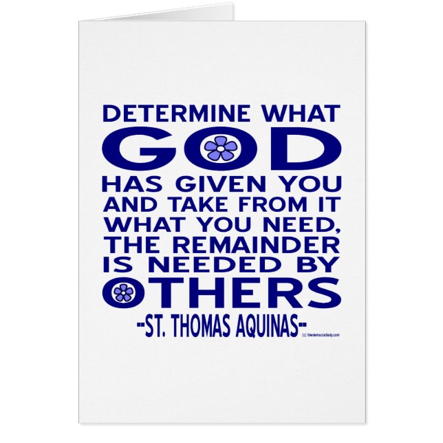 St. Thomas Aquinas Zitat (Vorne)