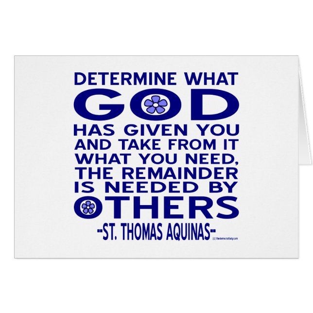 St. Thomas Aquinas Zitat (Vorderseite (Horizontal))