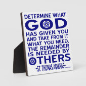St. Thomas Aquinas Zitat Fotoplatte (Vorderseite)