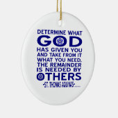 St. Thomas Aquinas Zitat Keramikornament (Rechts)