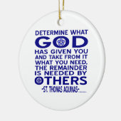 St. Thomas Aquinas Zitat Keramikornament (Links)