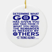 St. Thomas Aquinas Zitat Keramikornament (Hinten)