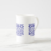 St. Thomas Aquinas Zitat Porzellantasse (Vorderseite Rechts)