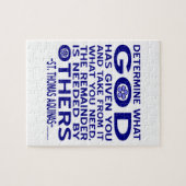 St. Thomas Aquinas Zitat Puzzle (Horizontal)