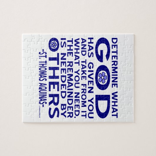 St. Thomas Aquinas Zitat Puzzle (Horizontal)