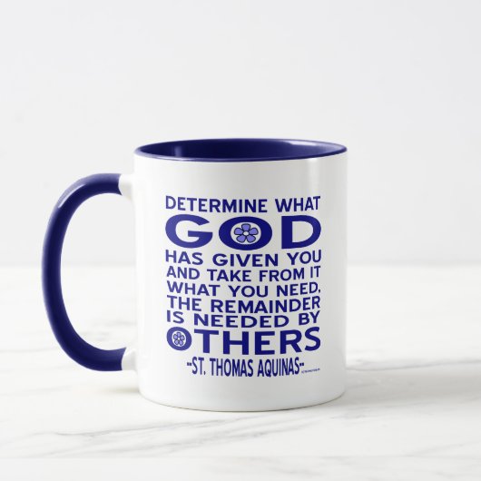 St. Thomas Aquinas Zitat Tasse (Links)