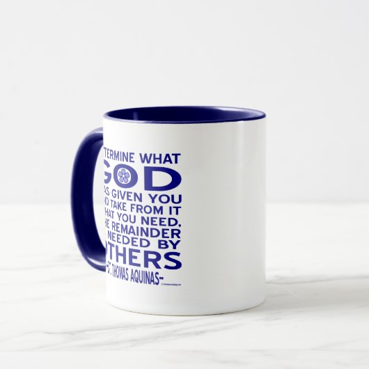 St. Thomas Aquinas Zitat Tasse (Vorderseite Links)