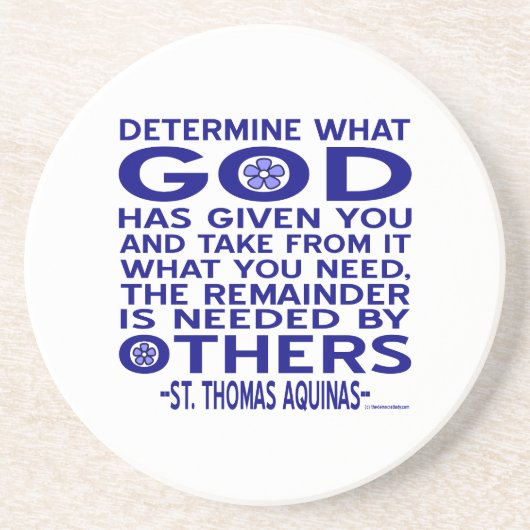 St. Thomas Aquinas Zitat Untersetzer (Vorne)