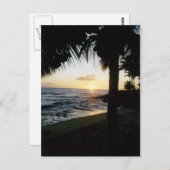 St. Thomas Beach Sunset Postcard Postkarte (Vorne/Hinten)