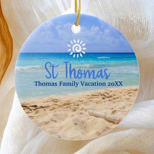 St Thomas Beach Urlaub Familienreise Keramik Ornament