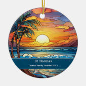 St Thomas Beach Urlaub Keramik Ornament (Vorne)