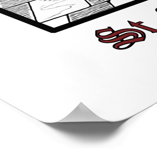 St. Thomas Becket Holding a Sword (M 033) Poster (Ecke)