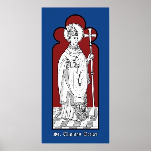 St. Thomas Becket Holding a Sword (M 033) Poster (Vorne)